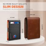 Slim Leather Wallet with Money Clip - RFID Safe