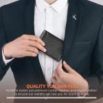 Slim Leather Wallet with Money Clip - RFID Safe