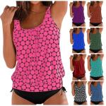 Hot Pink Women's Tankini Swimsuit with Tummy Control