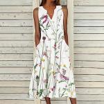 Floral Print Summer Midi Dresses for Women