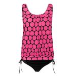 Hot Pink Women's Tankini Swimsuit with Tummy Control