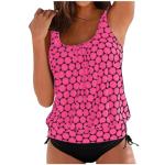 Hot Pink Women's Tankini Swimsuit with Tummy Control