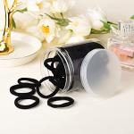 50PCS Black Seamless Hair Ties for Thick Hair