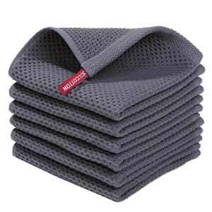 Ultra Soft Cotton Waffle Kitchen Dish Cloths 6-Pack