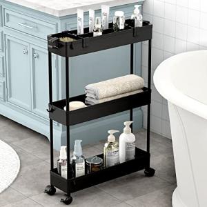 Slim 3-Tier Rolling Storage Cart for Any Space