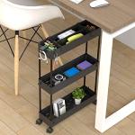 Slim 3-Tier Rolling Storage Cart for Any Space