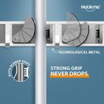 Holikme Wall Mount Mop and Broom Holder Silver