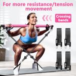 Pilates Bar Kit with Resistance Bands - Pink