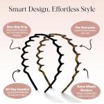 Kitsch Non-Slip Zig Zag Headbands - 2 Pack