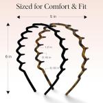 Kitsch Non-Slip Zig Zag Headbands - 2 Pack