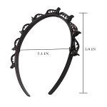 JASSINS 2 Pcs Bangs Clip Headband Set