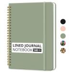Hardcover College Ruled Spiral Journal - Green