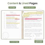 Hardcover College Ruled Spiral Journal - Green