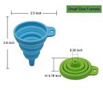 KongNai Collapsible Silicone Funnel Set, 4 Pack
