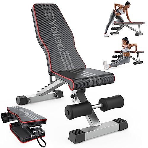 Yoleo Foldable Adjustable Weight Bench for Workouts