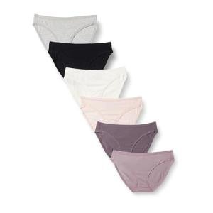 Amazon Essentials Women's Cotton Bikini Briefs, 6-Pack