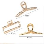 Mehayi 3-Pack Large Hair Claw Clips