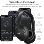 TOZO HT2 Wireless Noise-Cancelling Headphones with 60H Playtime