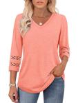 Lace Sleeve V Neck Women’s Spring Tops