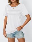 Trendy Women's Summer Short Sleeve Tunic Tops