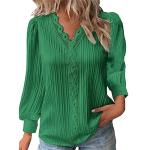 Women’s V-Neck Lace Long Sleeve Blouses