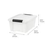 IRIS USA 6-Pack Stackable Plastic Storage Bins