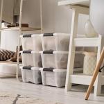 IRIS USA 6-Pack Stackable Plastic Storage Bins