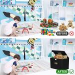 3 Pack Black Foldable Storage Cube Bins