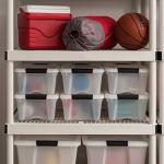 IRIS USA 6-Pack Stackable Plastic Storage Bins