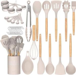 33-Piece Non-Stick Silicone Kitchen Utensils Set
