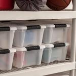 IRIS USA 6-Pack Stackable Plastic Storage Bins