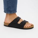 CUSHIONAIRE Men's Adjustable Cork Footbed Sandals 12