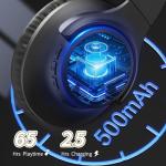 KVIDIO Bluetooth Over-Ear Headphones, 65 Hours Playtime