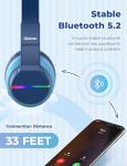 Wireless Kids Bluetooth Headphones with LED Lights