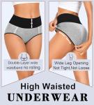 High Waisted Cotton Tummy Control Underwear 5 Pack