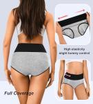 High Waisted Cotton Tummy Control Underwear 5 Pack