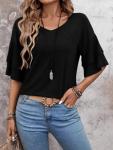 Chic 3/4 Sleeve V Neck Blouse for Women