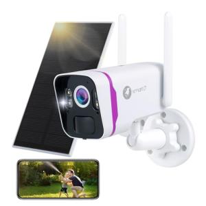 100% Wire-Free Solar Security Camera with AI