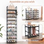 10-Tier Tall Shoe Rack for 20-25 Pairs