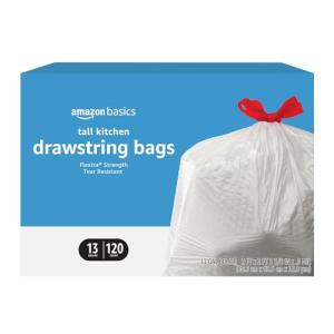 Amazon Basics 13 Gallon Tall Kitchen Trash Bags