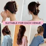 LUKACY 6 Pack Large Gold Hair Claw Clips