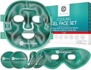 Cooling Ice Face Mask & Eye Pads for Relief