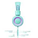 Kids’ POWMEE P10 Headphones with Microphone - Green