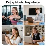 5-Pack Wired Earbuds with Microphone and Bass