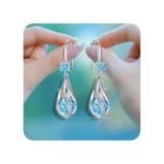 Trendy 925 Silver & Gold Dangle Earrings