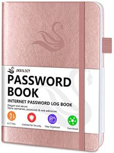 Rose Gold Password Book with Alphabetical Tabs