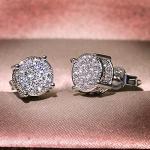 Women’s 18K White Gold Plated Diamond Earrings Deal