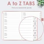 Rose Gold Password Book with Alphabetical Tabs