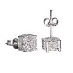 Women’s 18K White Gold Plated Diamond Earrings Deal