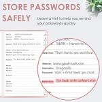 Rose Gold Password Book with Alphabetical Tabs